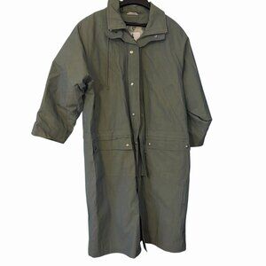 Misty Harbor Coat Size 12P Petite Removable Lining Slate Gray Rayon